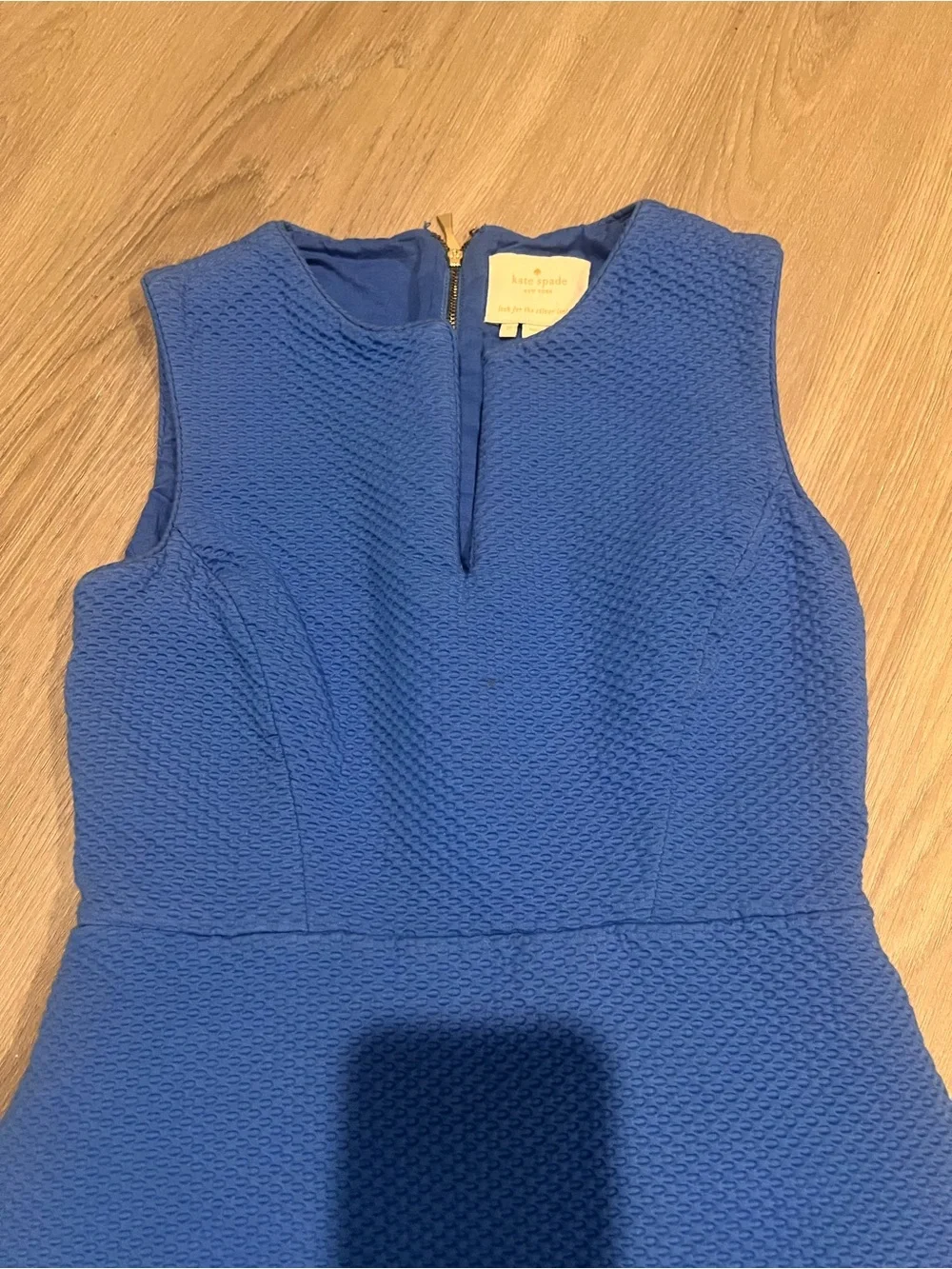 kate spade Bright Blue Textured Sleeveless Sheath Dress